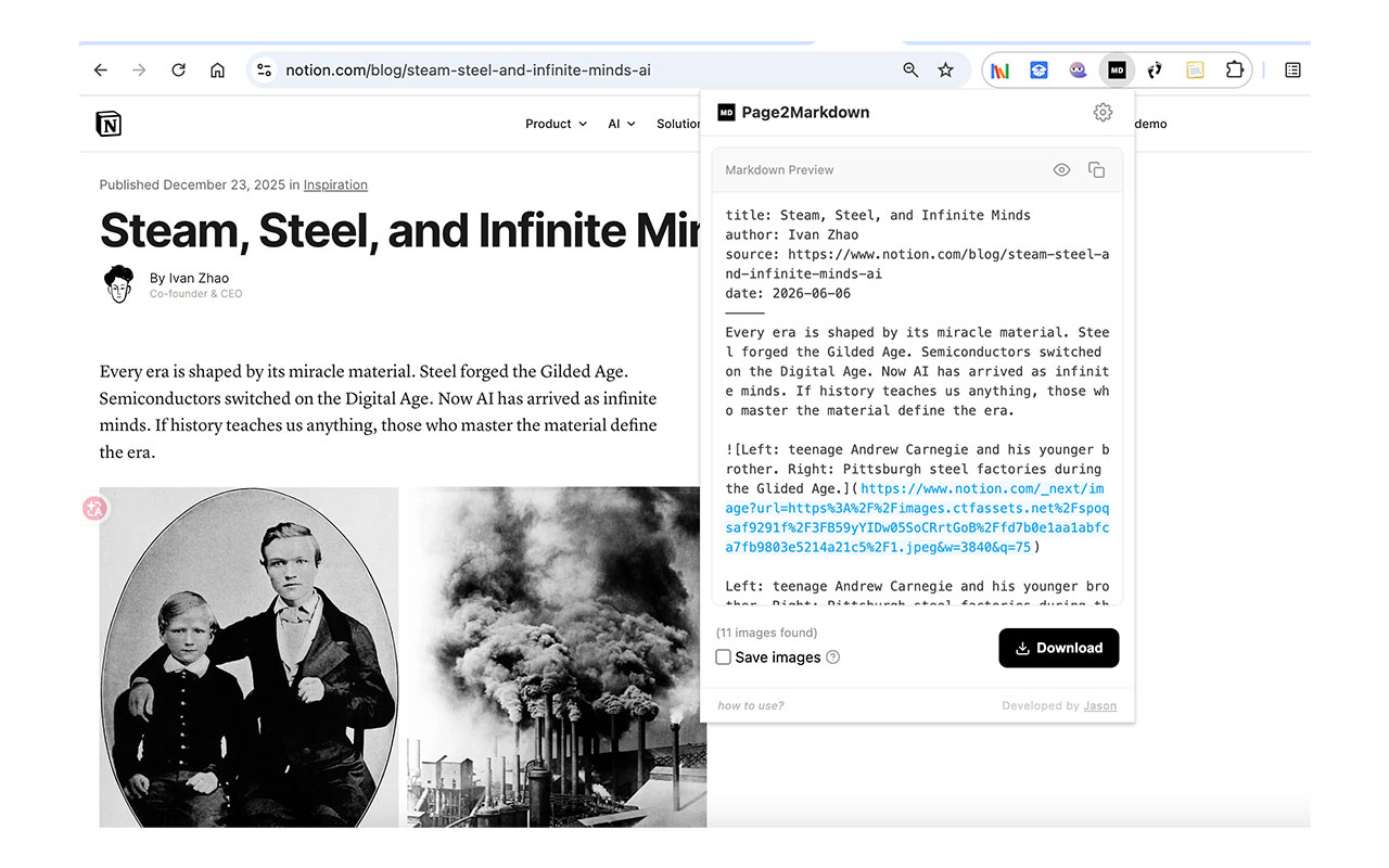 Page2Markdown Preview