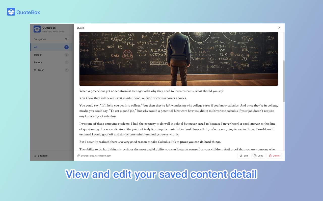 Quotebox Interface 3